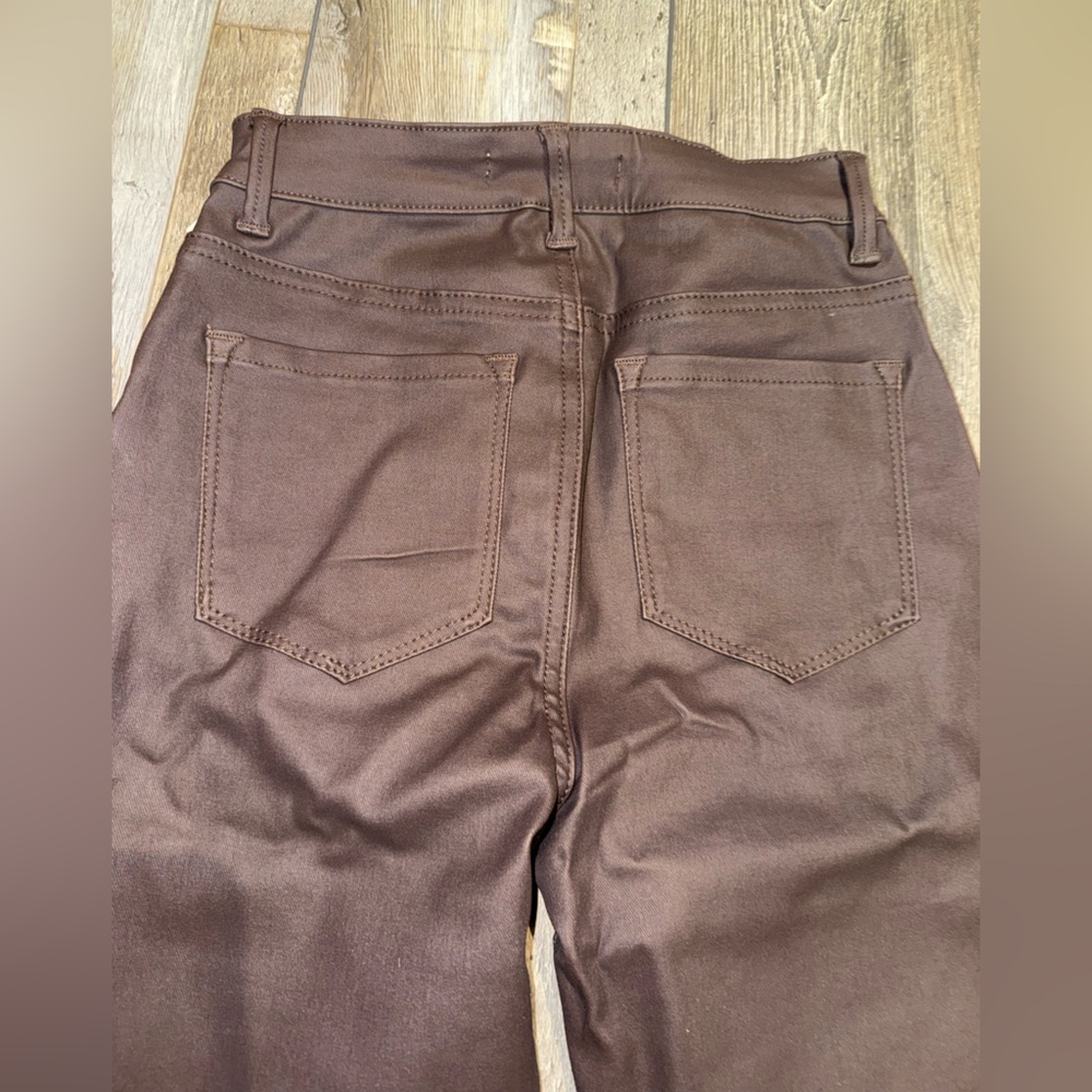 Tractr Brown Coated Jeans NWT Size 25 - Picture 7 of 9